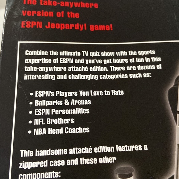 ESPN JEOPARDY BOARD GAME ATTACHE SPORTS TRIVIA QUIZ CHALLENGE  2008 PRESSMAN New - Picture 5 of 6